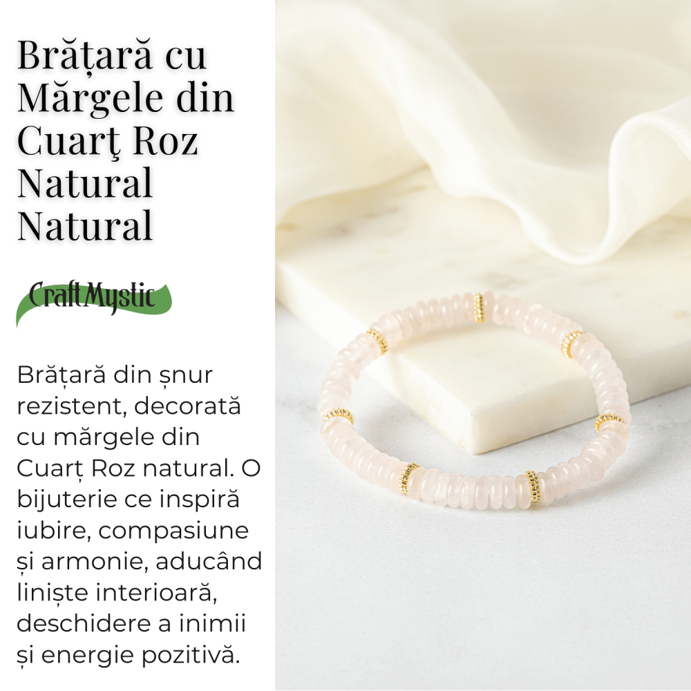 Iubire si Armonie – Bratara din Cuart Roz Natural [3]