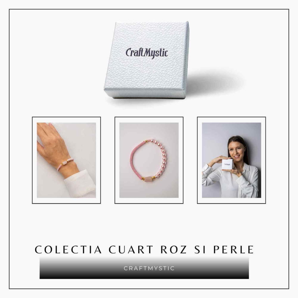 Bratara Cuart Roz si Perle – Energie de Iubire, Delicatețe si Armonie Interioara [7]