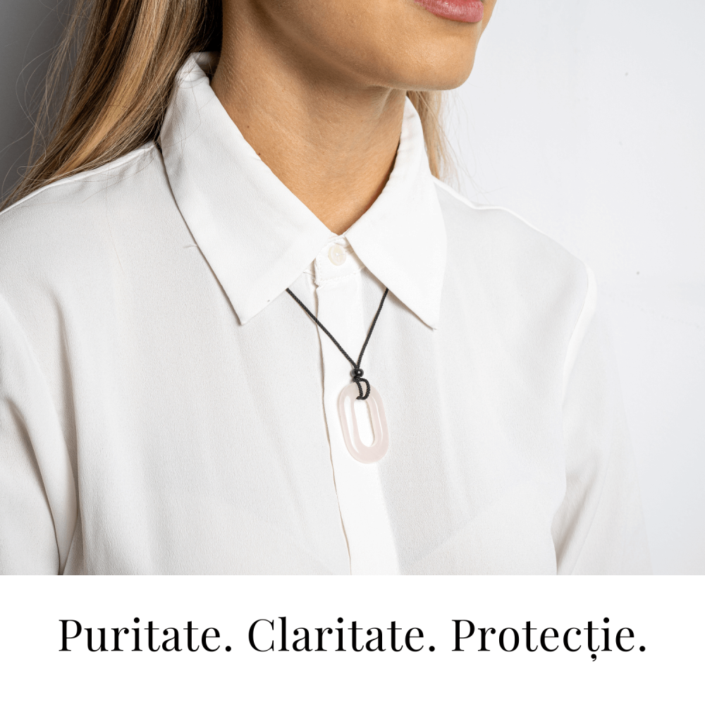 Iubire si Armonie – Colier Oval cu Cuart Roz Natural [2]