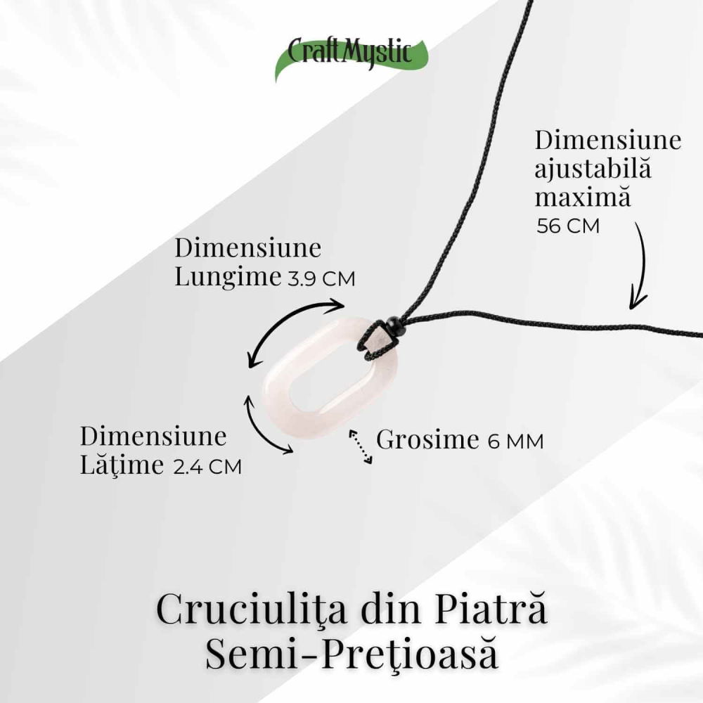 Iubire si Armonie – Colier Oval cu Cuart Roz Natural [4]