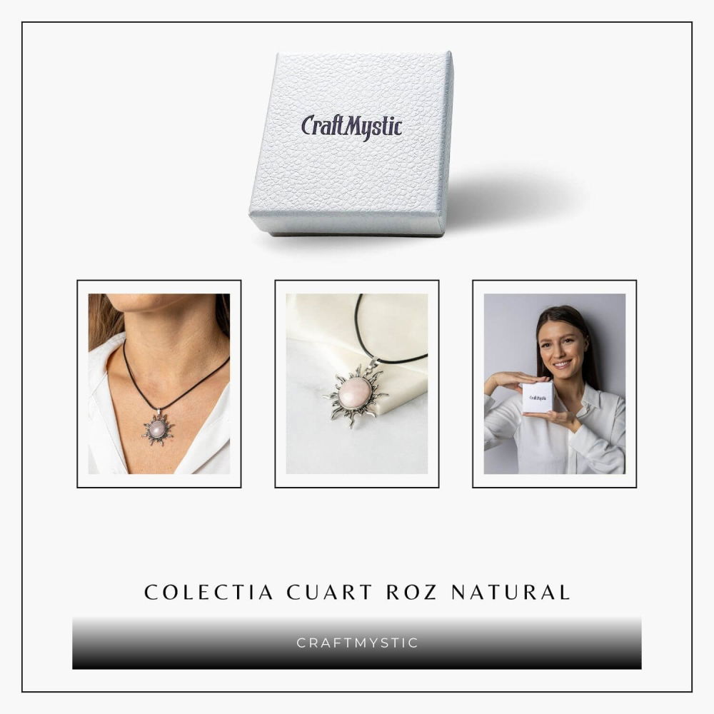 Iubire si Armonie – Colier Soare cu Cuart Roz Natural [8]