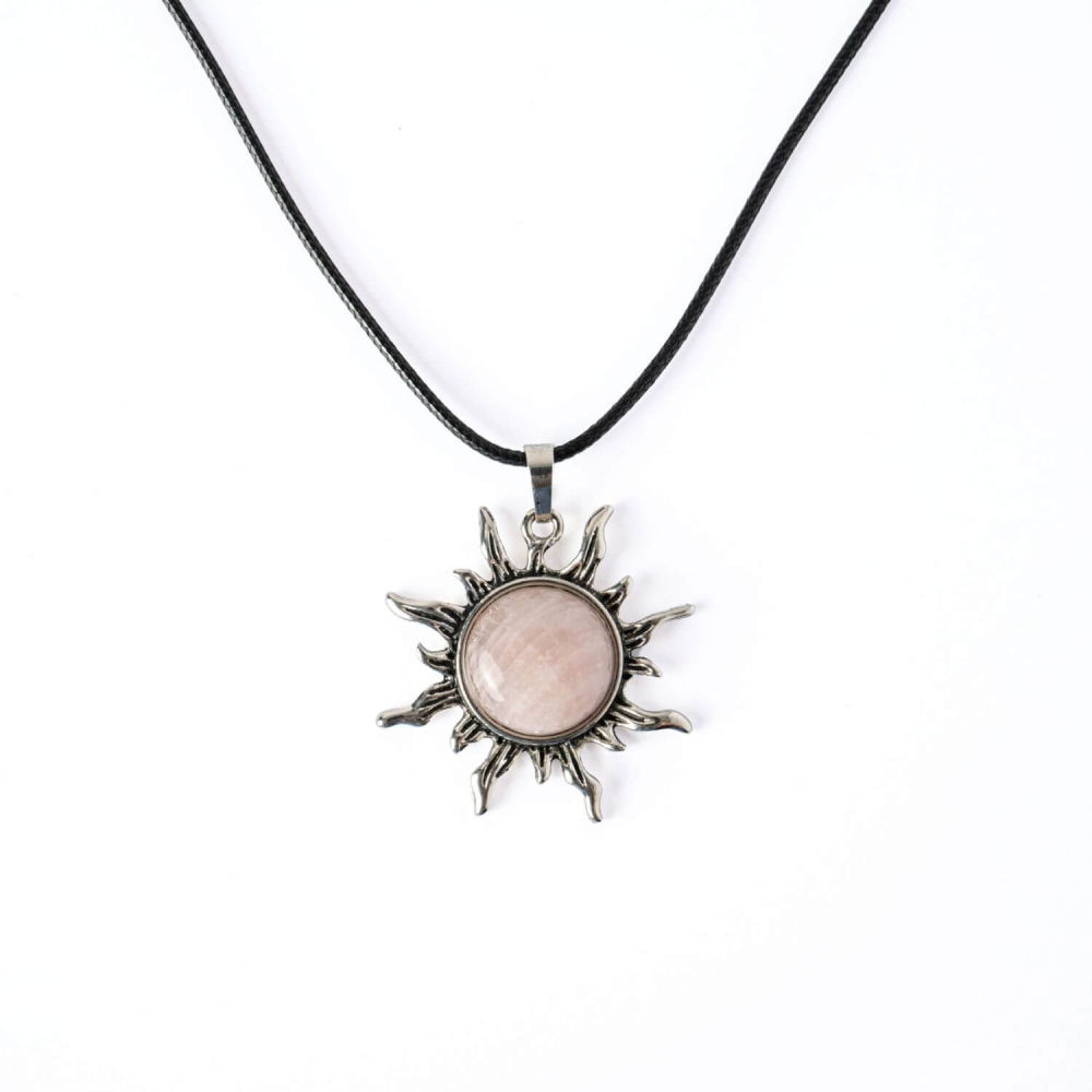 Iubire si Armonie – Colier Soare cu Cuart Roz Natural [9]