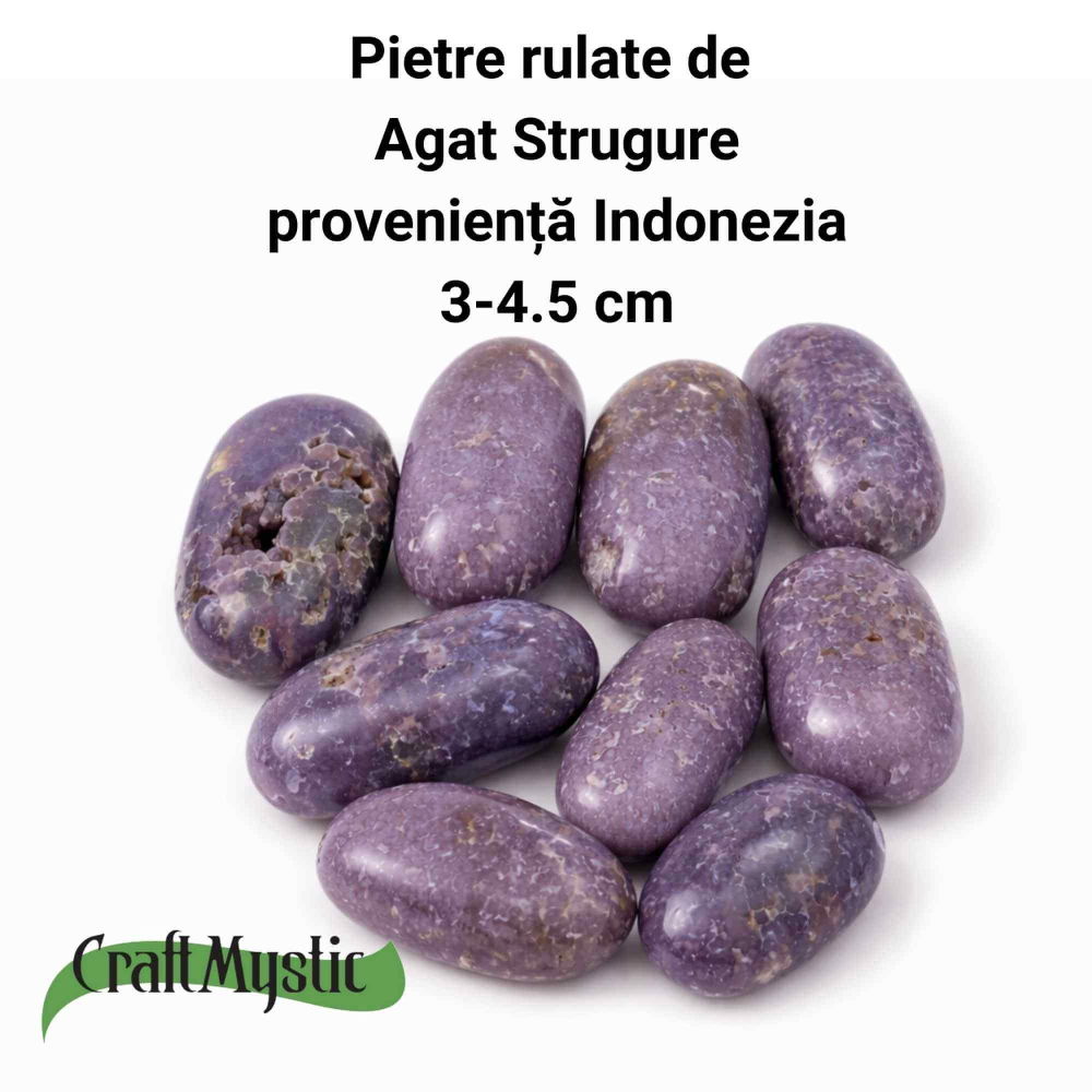 Pietre rulate de Agat Strugure din Indonezia – Calm interior si armonie blanda [4]