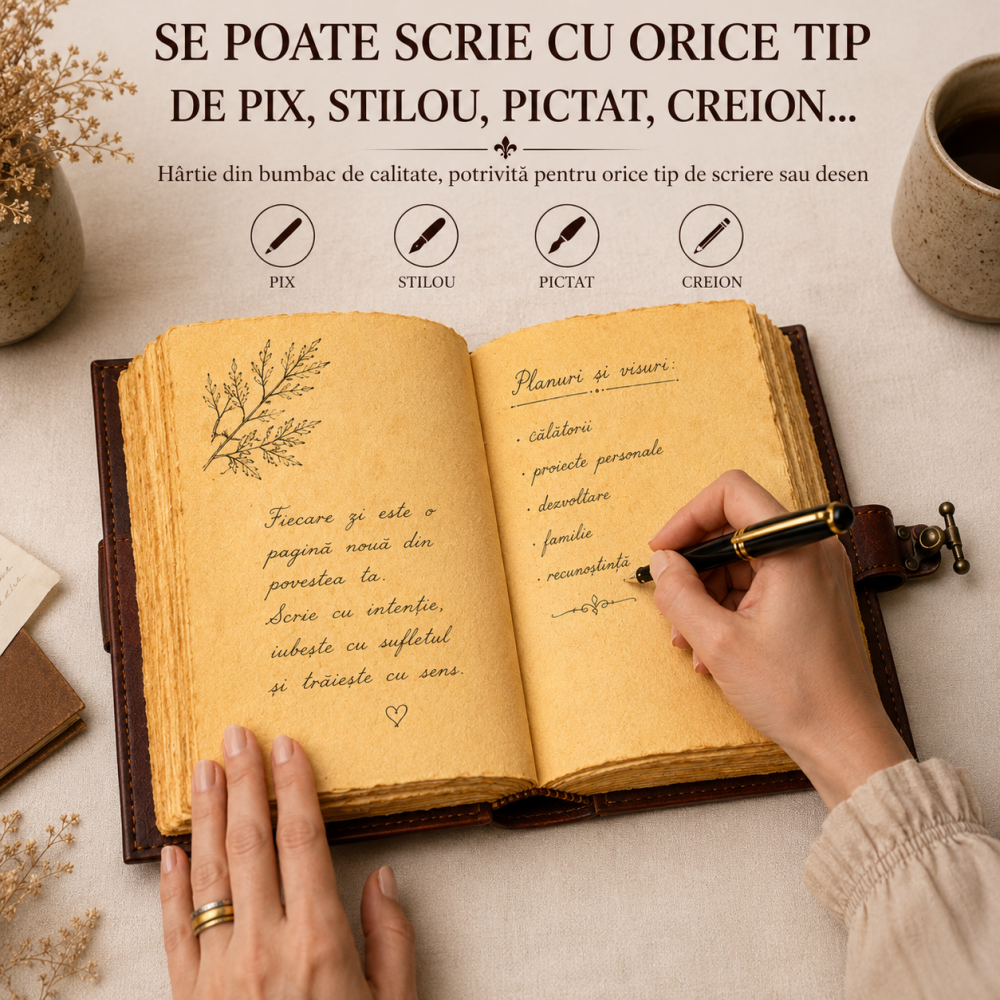 Jurnal din Piele Naturala cu Cruce Embosata – Eleganta Vintage si Inspiratie Zilnica [2]
