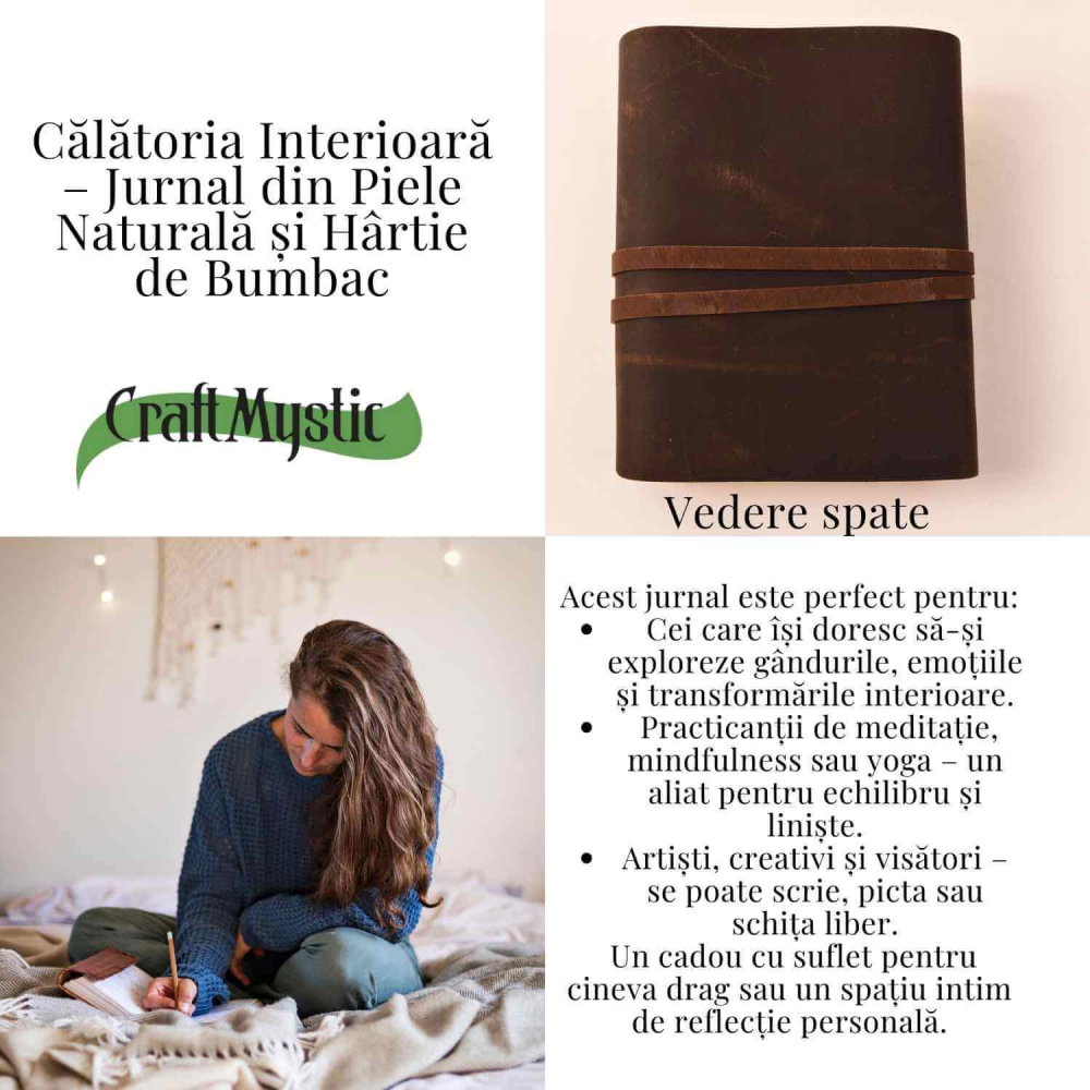 Jurnal Piele Naturala cu Hartie din Bumbac galbena model cheita [4]