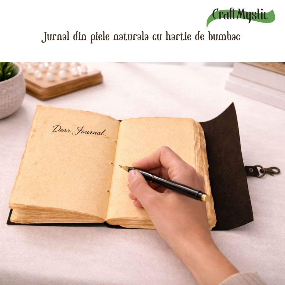 Jurnal din piele naturala cu hartie din bumbac – Eleganta si autenticitate [3]