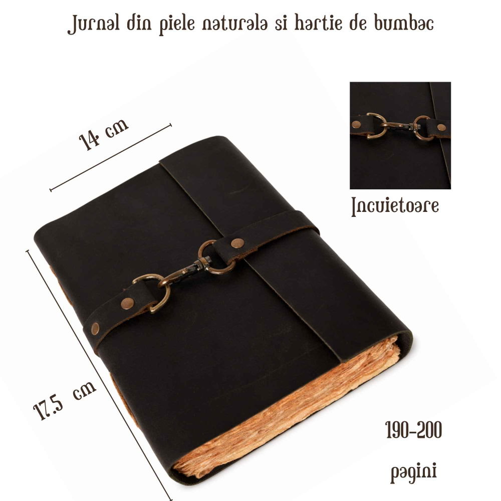 Jurnal din piele naturala cu hartie din bumbac – Eleganta si autenticitate [4]