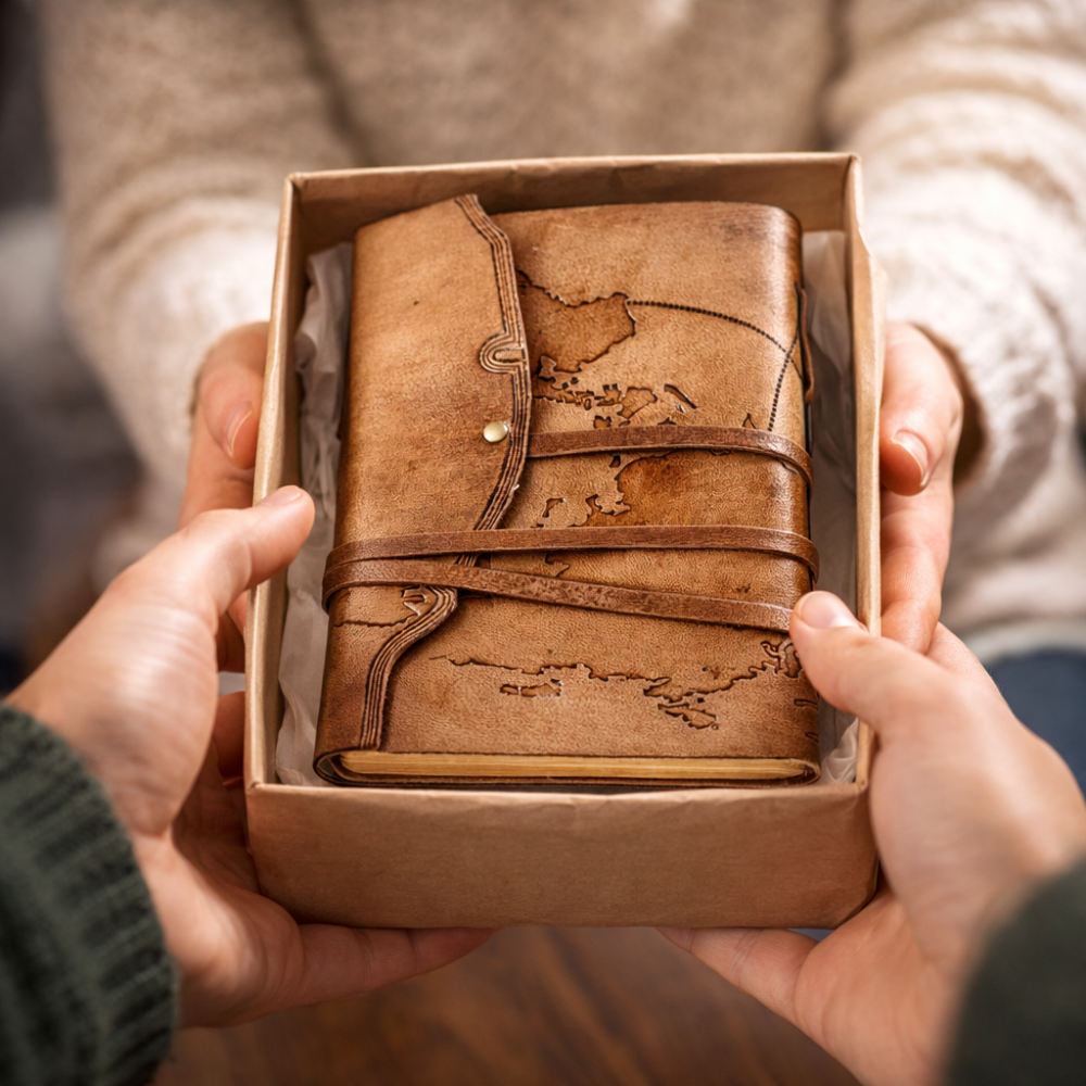 Jurnal Medieval din Piele Naturala cu Harta – Cronicile Exploratorului 18x13 cm [5]