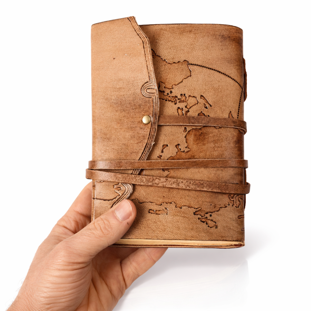 Jurnal Medieval din Piele Naturala cu Harta – Cronicile Exploratorului 18x13 cm [4]