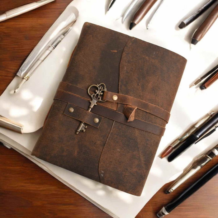 Jurnal Vintage incuietoare cheie inima -Eleganta si Intimitate [4]