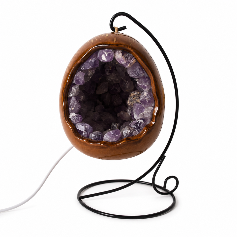 Lampa cu Ametist Natural Forma de Ou – Armonie, Claritate si Relaxare [7]