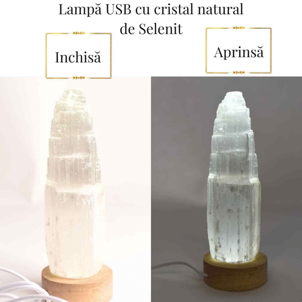 Lampa de noapte din Selenit natural – Purificare si Liniste [7]