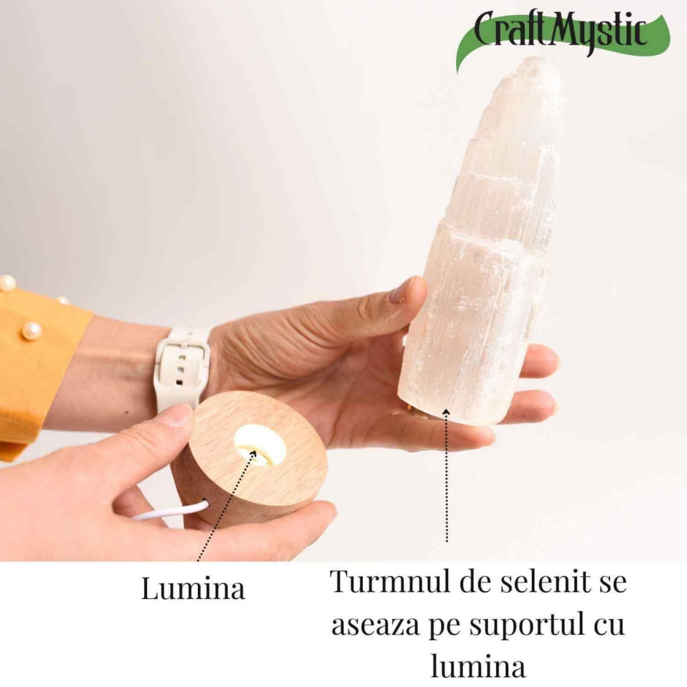 Lampa de noapte din Selenit natural – Purificare si Liniste [4]