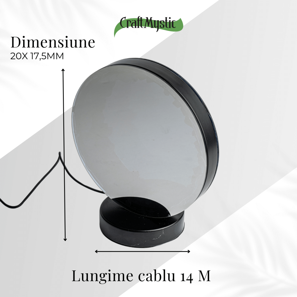 Lampa cu Oglinda si Ametist Natural – Decor Magic cu Cristale Energetice [9]