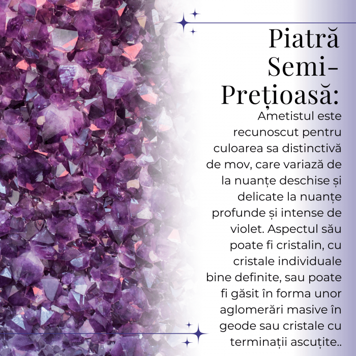 Lampa rotunda de Noapte Naturala cu Cristal de Ametist - USB, Decor Acasa [10]