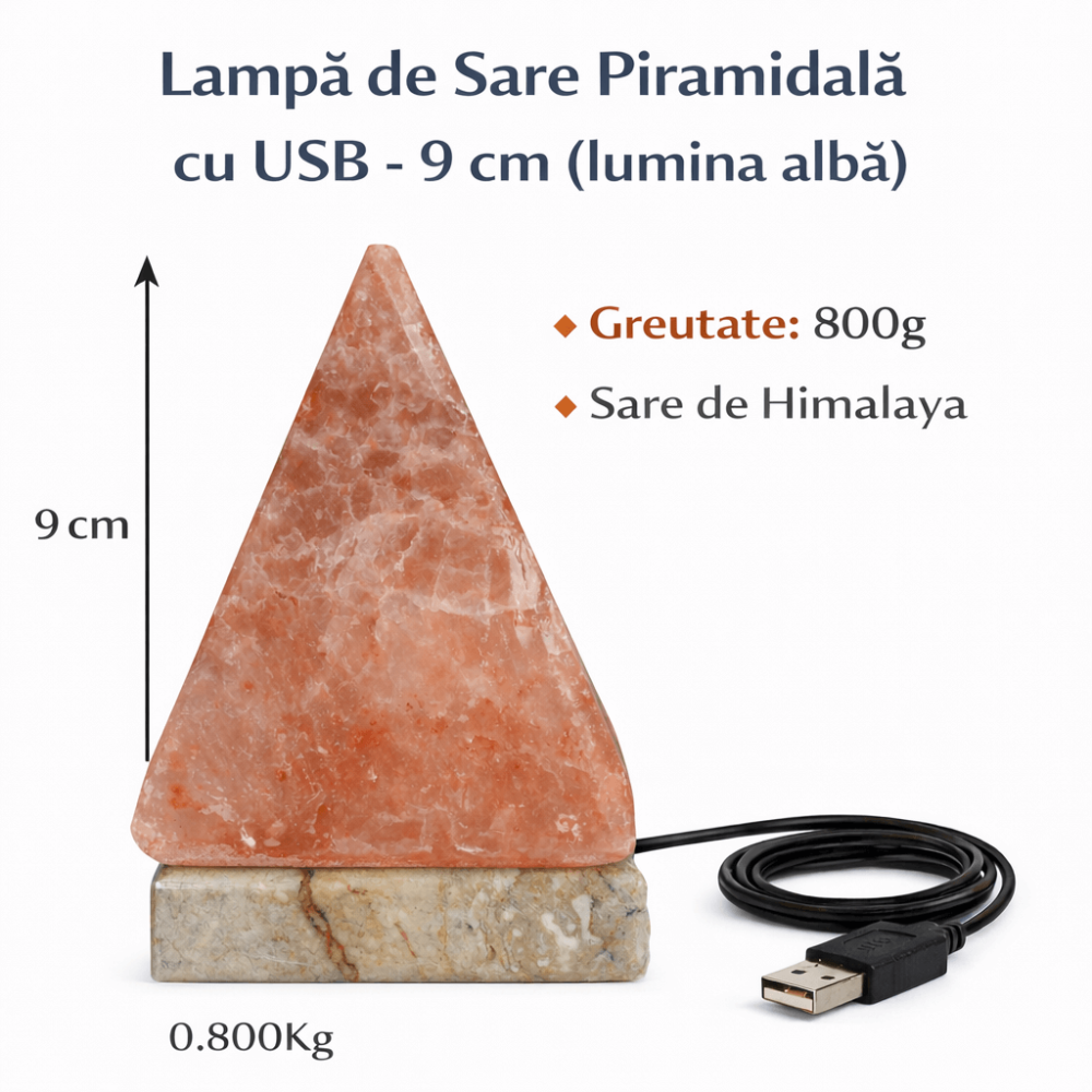 Lampa de Sare din Himalaya Piramidala – Protectie Energetica si Armonie Interioara [5]