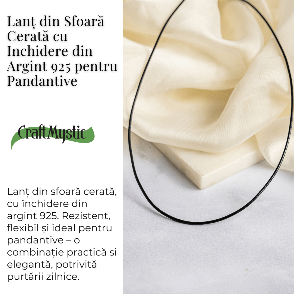 Lant din Sfoara Cerata cu Inchidere din Argint 925 pentru Pandantive [5]