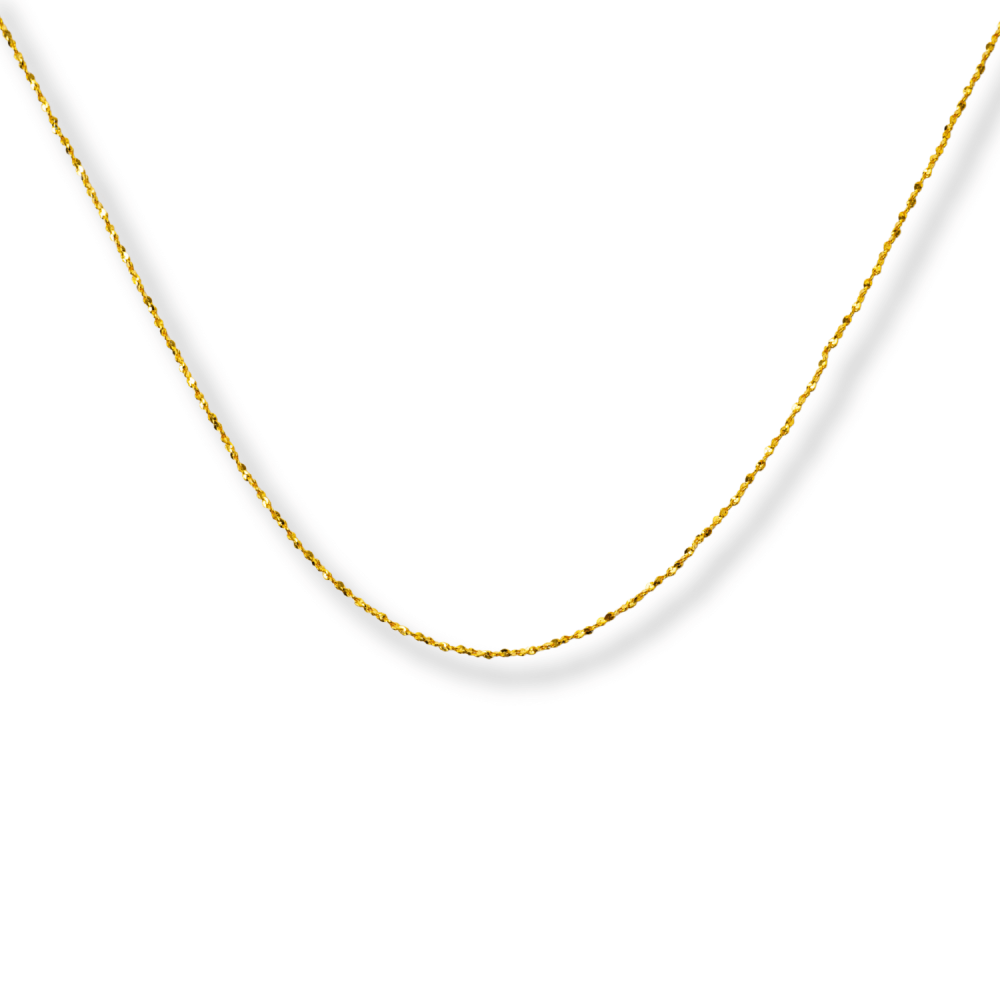 Lant din Argint 925 Placat cu Aur 18K – Subtire, Stralucitor, Reglabil [1]