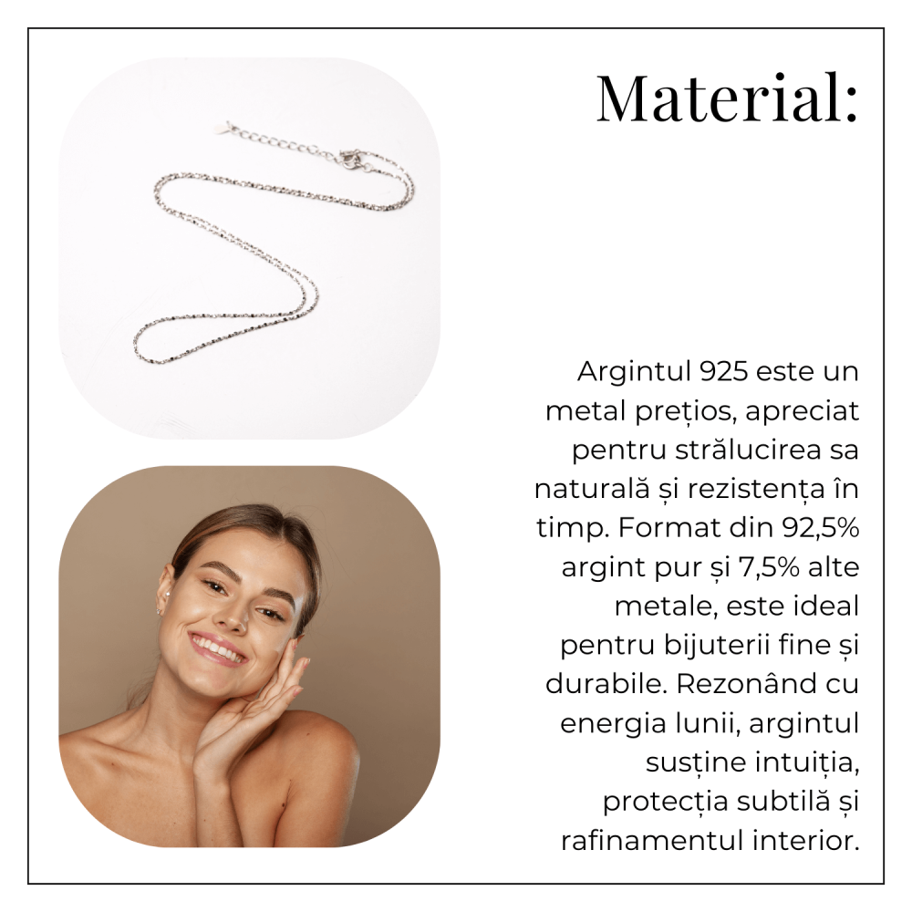Lant Argint 925 Subtire Stralucitor – Reglabil, Elegant si Versatil [6]