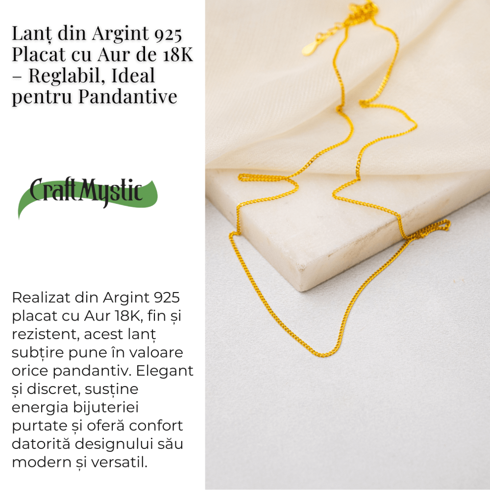 Lant Argint 925 Placat cu Aur 18K – Eleganta Delicata si Versatilitate Zilnica [3]