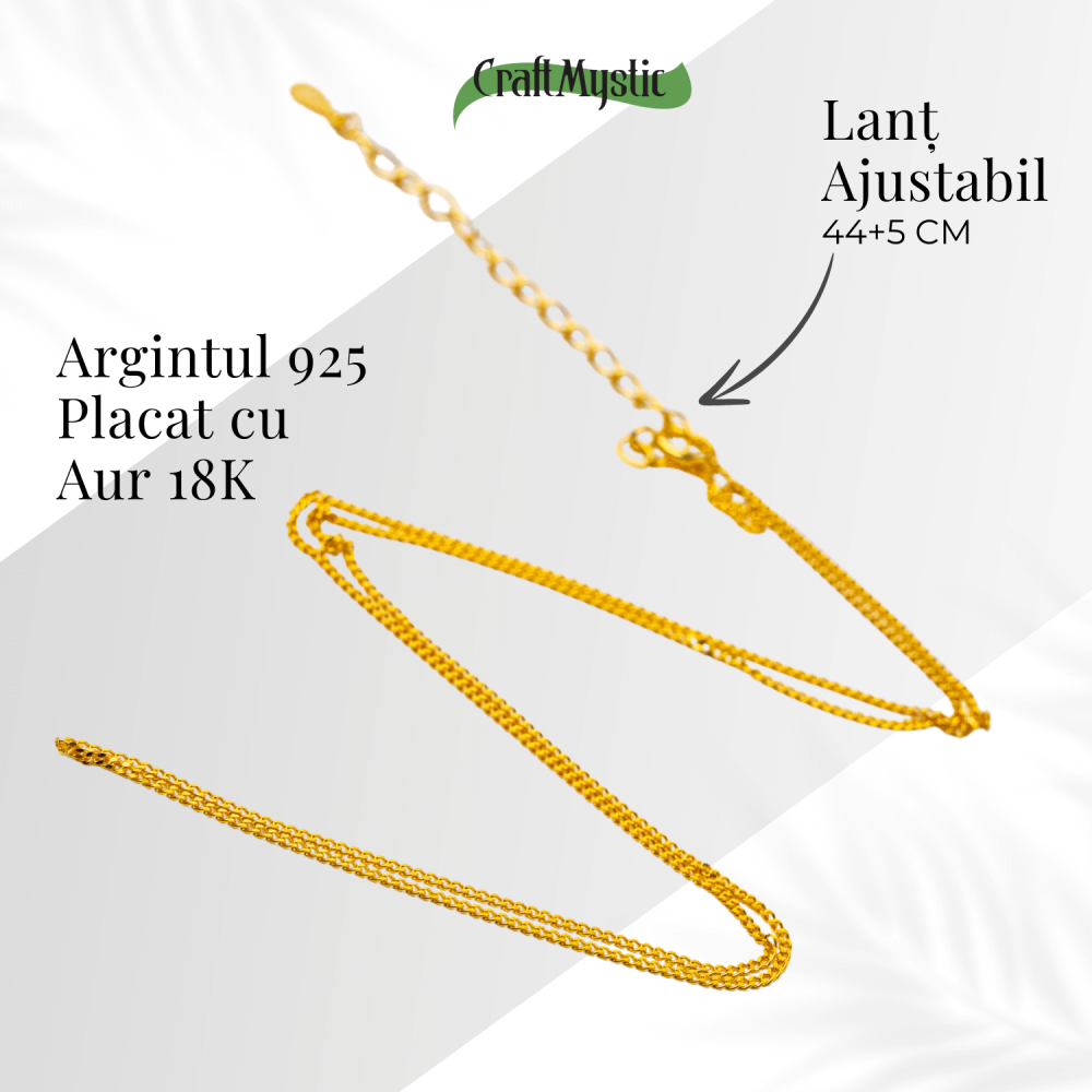 Lant Argint 925 Placat cu Aur 18K – Eleganta Delicata si Versatilitate Zilnica [5]
