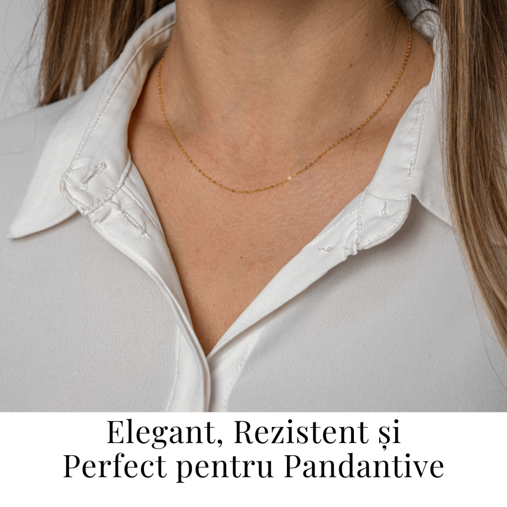 Lant Argint 925 Placat cu Aur 18K – Elegant, Ajustabil și Ideal pentru Pandantive [2]