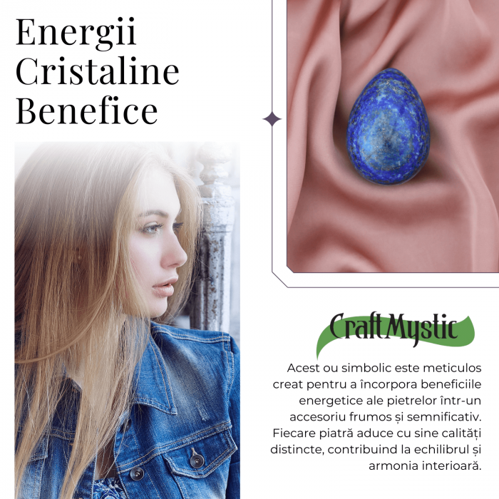 Ou Handmade de 50mm din Piatra Naturala de Lapis Lazuli [6]