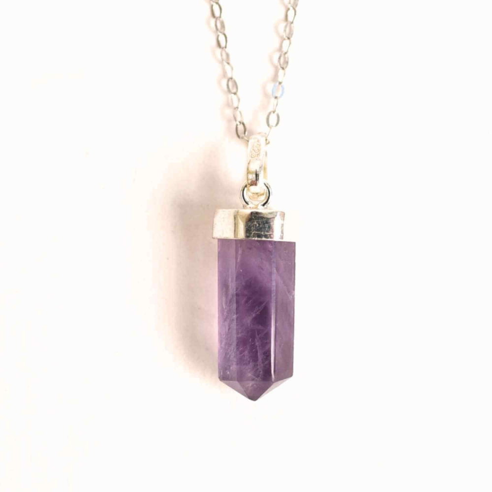 Protectie si Claritate Zilnica – Colier Turnulet cu Ametist si Argint 925 [1]