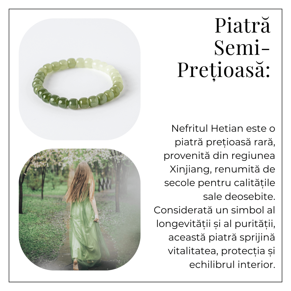 Bratara Degradeu din Nefrit Hetian Natural – Vitalitate si Echilibru [6]