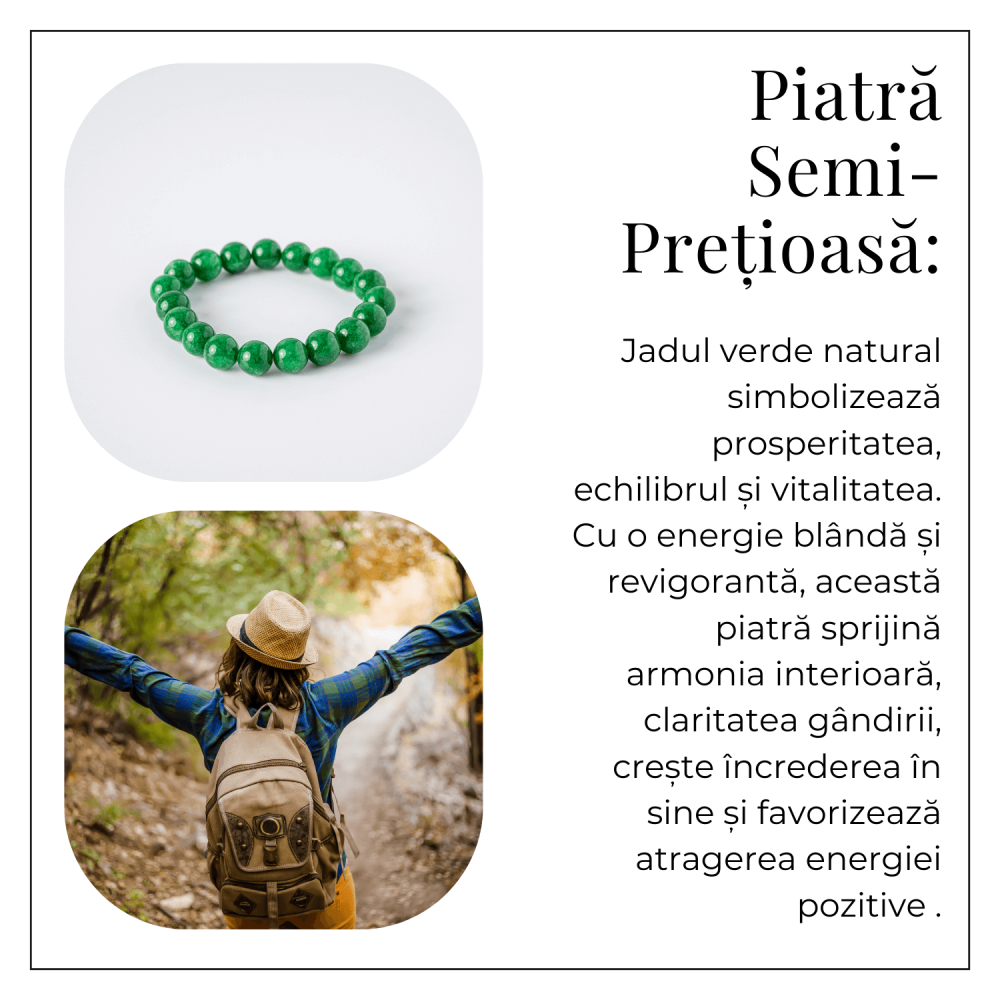 Echilibru si Vitalitate – Bratara cu Jad Verde Natural [6]