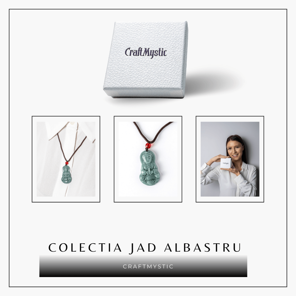 Protectie si Intelepciune – Colier Guanyin din Jad Albastru de Guatemala [8]