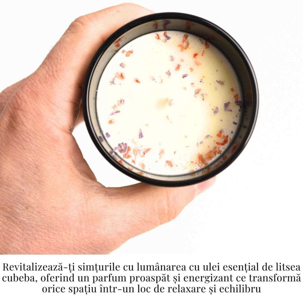 Lumanare cu ulei esential de litsea cubeba – Relaxare si revitalizare naturala [2]