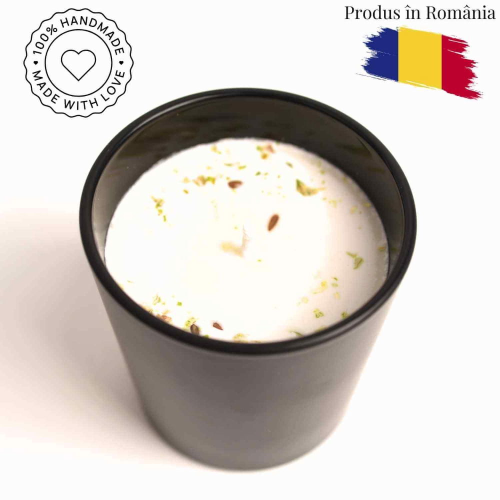 Lumanare cu ulei esential de patchouli, vanilie & lavanda – Relaxare si echilibru total [1]