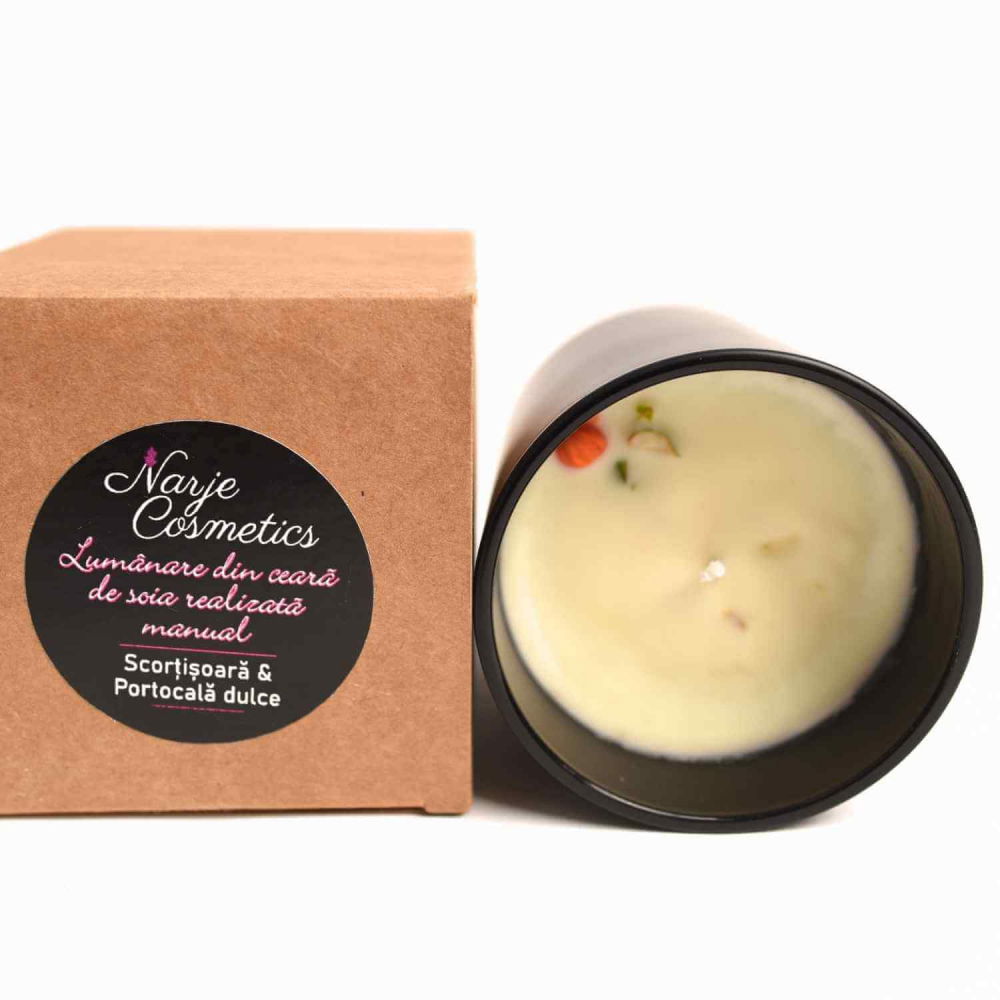 Lumanare cu ulei esential de portocala dulce & scortisoara – Energie si confort natural [4]