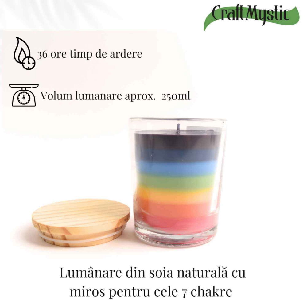 Lumanare din soia naturala cu 7 arome pentru echilibrarea chakrelor [4]