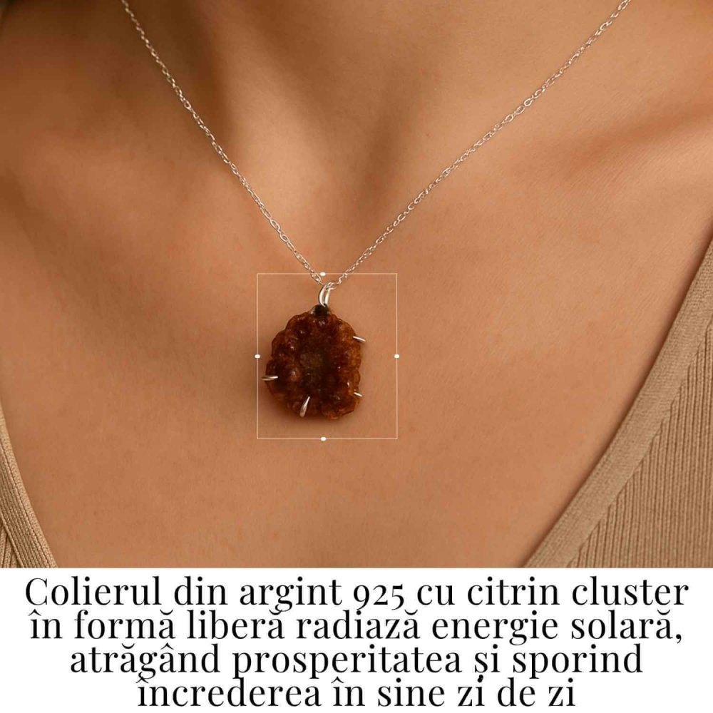 Energie si Abundenta Zilnica – Colier Argint 925 cu Citrin Cluster [2]