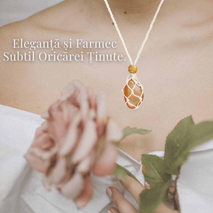 Colier Reglabil Model Macrame din bumbac - Pentru Piatra ta Favorita [6]