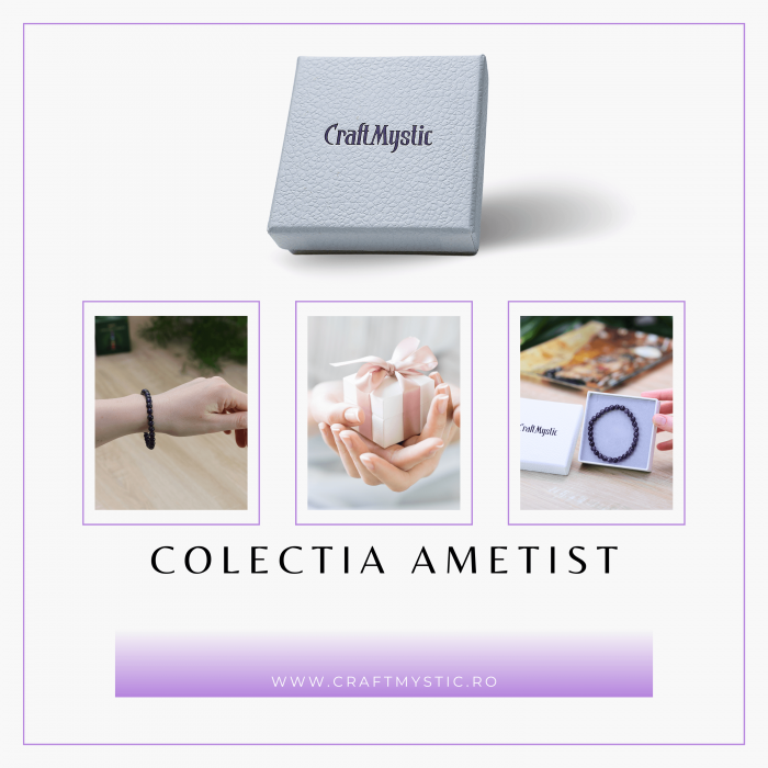 Bratara Elastica cu Margele Naturale de 6mm din Ametist [7]