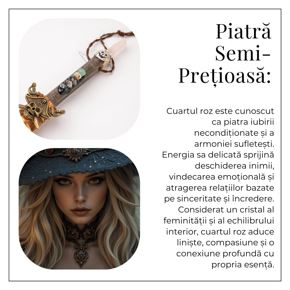 Maturica Energetica cu Cuart Roz si Pietre Chakre – Vindecare Emotionala, Protectie si Armonie [6]