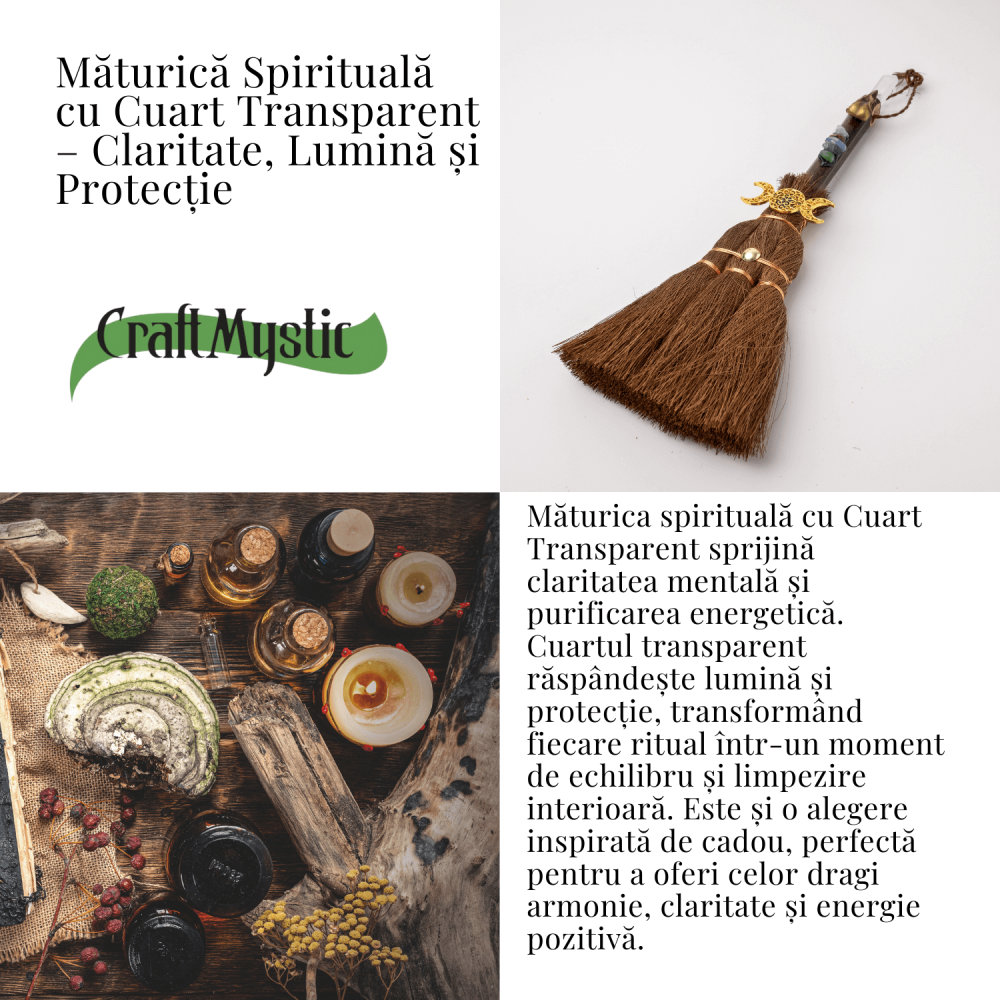 Maturica Energetica cu Cuart Transparent si Pietre Chakre – Claritate, Lumina si Protectie Sacra [5]