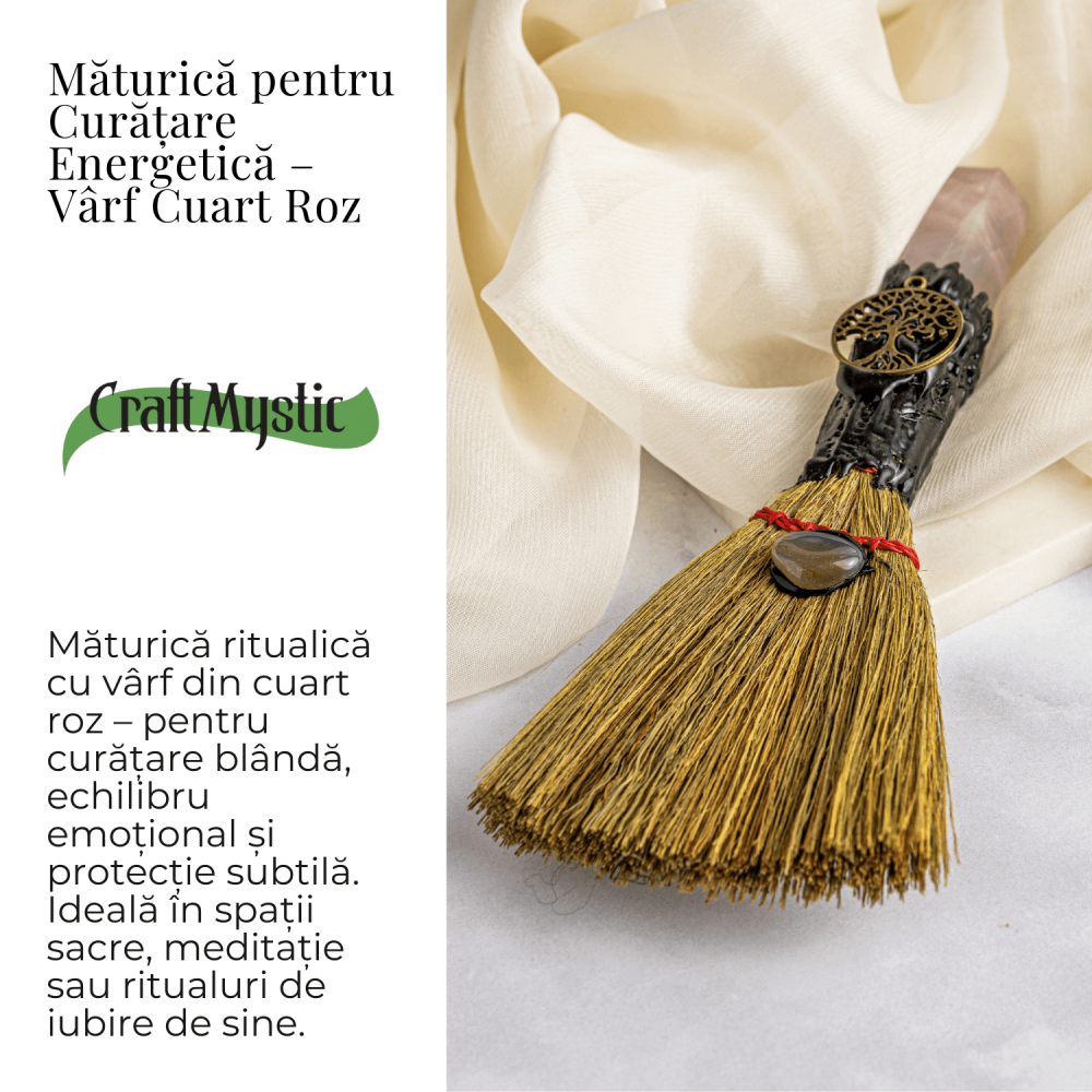 Maturica pentru curatare energetica – Varf Cuart Roz natural [5]