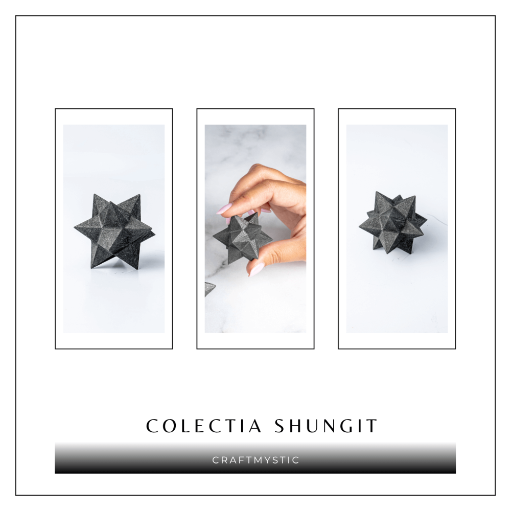 Merkaba din Shungit Natural 5.5 cm – Stea Sacra de Protectie, Purificare si Armonie Energetica [8]