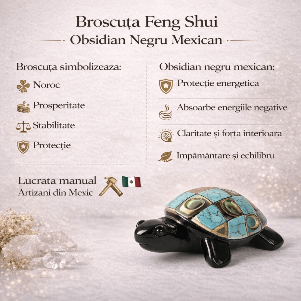 Broscuta Feng Shui din Obsidian Negru Mexican – simbol al prosperitatii si protectiei [2]