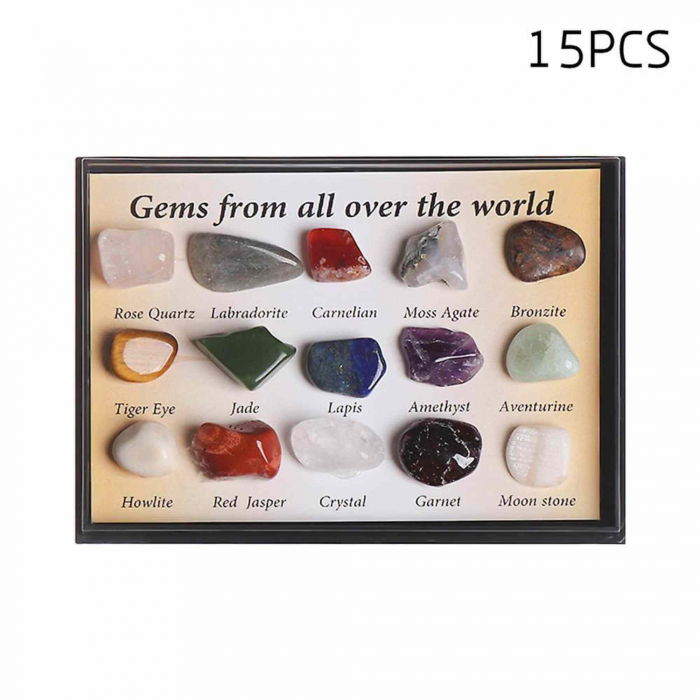 Mini set educational copii 15 pietre de colectie | Pietre specimen etichetate, educationale pentru baieti si fete [6]