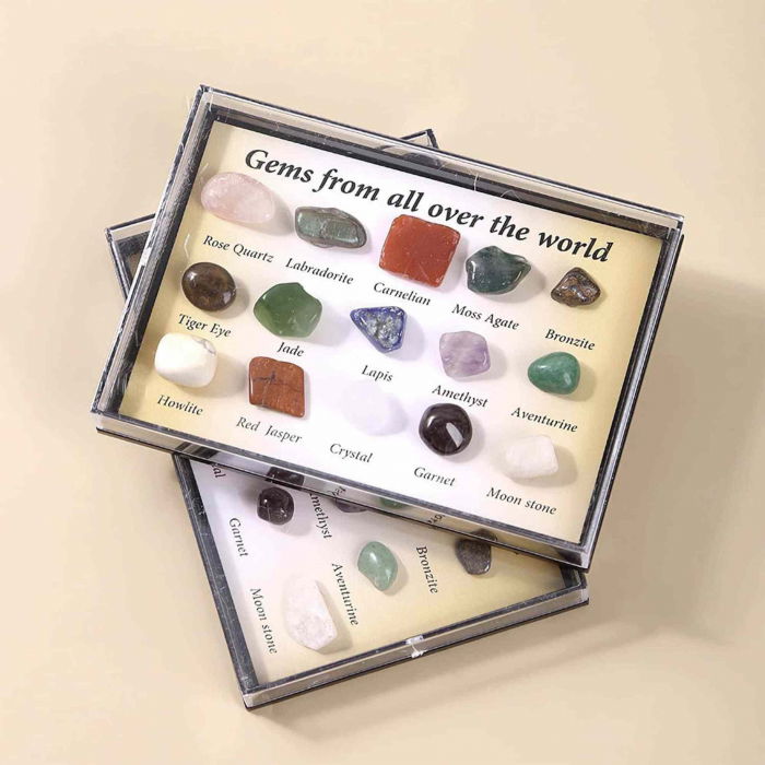 Mini set educational copii 15 pietre de colectie | Pietre specimen etichetate, educationale pentru baieti si fete [5]