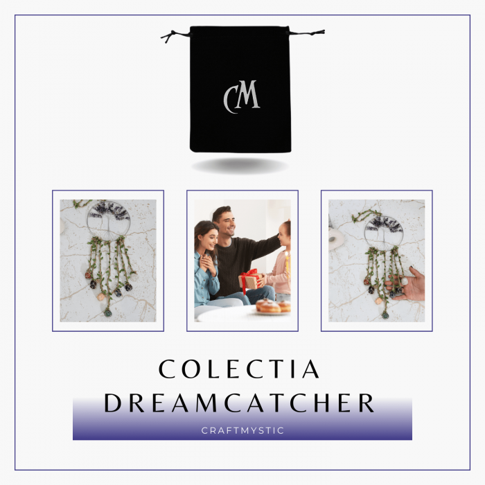 Dreamcatcher cu 7 tipuri de Cristale pentru cele 7 Chakre și Model Arborele Vietii [9]