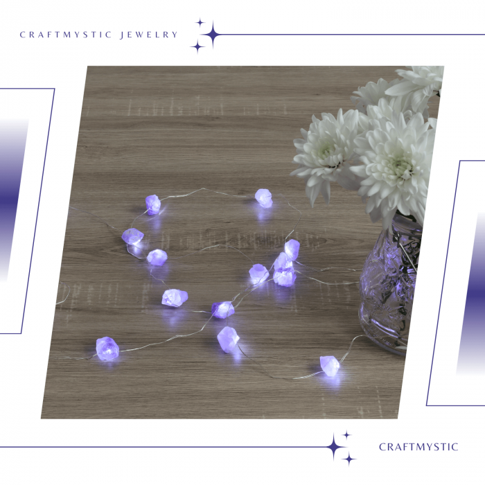 Sirag din Pietre Naturale de Ametist 15-20 mm cu Mufa USB [5]