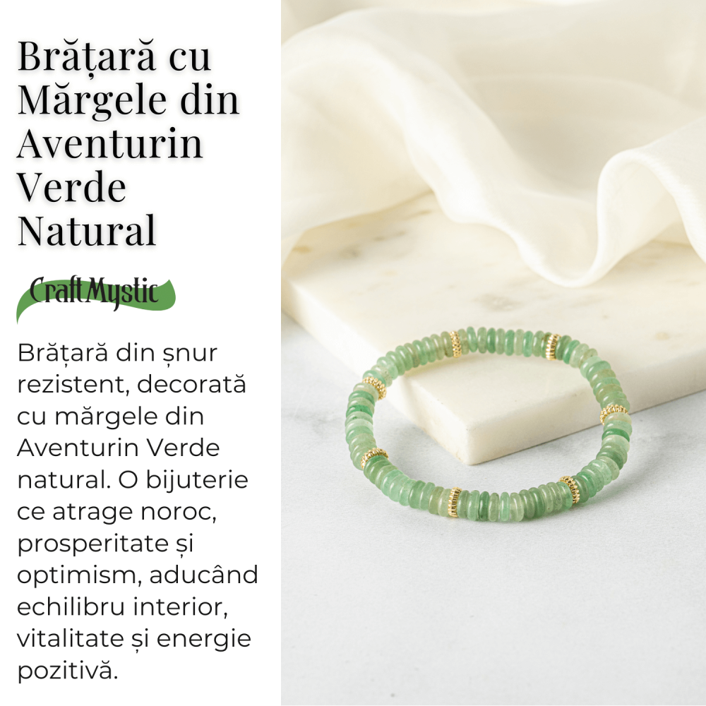 Noroc si Abundenta – Bratara din Aventurin Verde Natural [3]