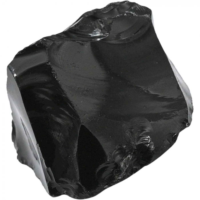 Cristal Obsidian Negru Natural Brut 6-7 cm: Pietre de Protectie si Echilibrare, Perfecte pentru Meditatie si Decor [1]
