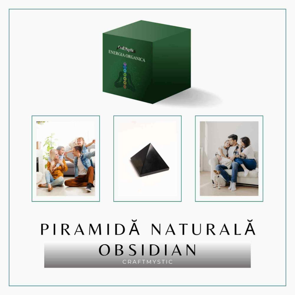 Piramida din Obsidian Negru pentru Protectie si Claritate Energetica [8]